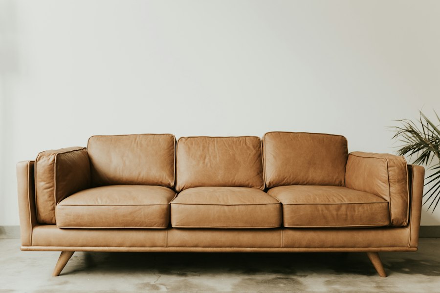 Cognac Leather Sofa